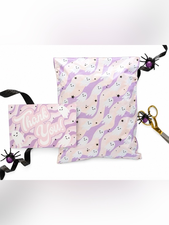Source Unknown Other - 20 12” x 15.5” Ghost Poly Mailers & 20 4” x 6” Thank You Ghost Halloween Combo